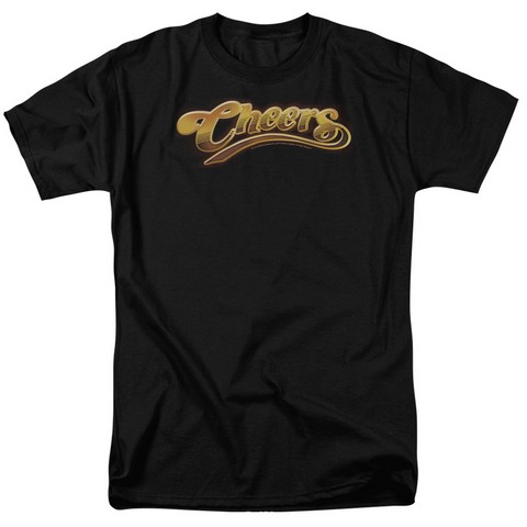 Cheers-Cheers Logo - Short Sleeve Adult 18-1 Tee - Black- Medium