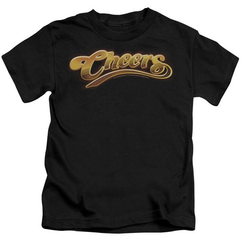 Cheers-Cheers Logo - Short Sleeve Juvenile 18-1 Tee - Black- Medium 5-6