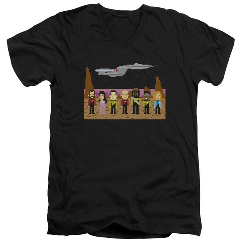 Star Trek-Tng Trexel Crew - Short Sleeve Adult 30-1 Tee - Black- Extra Large