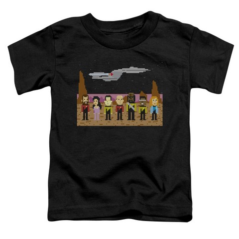 Star Trek-Tng Trexel Crew - Short Sleeve Toddler Tee - Black- Medium 3T