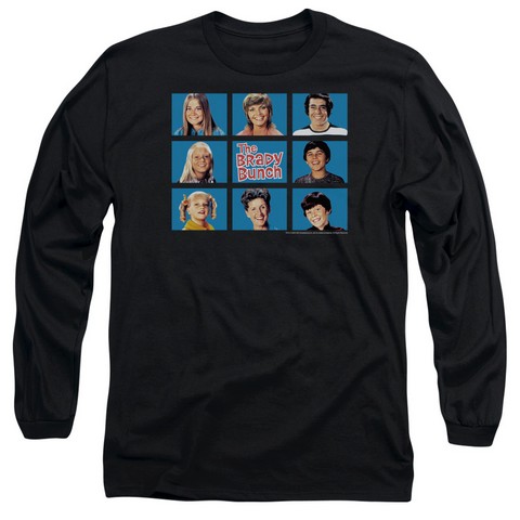 Brady Bunch-Framed - Long Sleeve Adult 18-1 Tee - Black, Medium