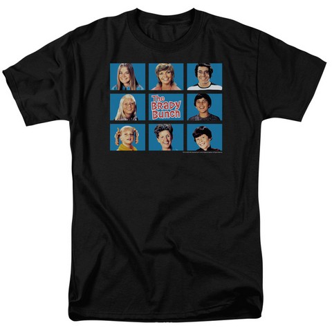 Brady Bunch-Framed - Short Sleeve Adult 18-1 Tee - Black- Extra Large