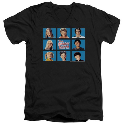 Brady Bunch-Framed - Short Sleeve Adult 30-1 Tee - Black- 2X