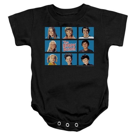 Brady Bunch-Framed - Infant Snapsuit - Black- Extra Large 24 Mos