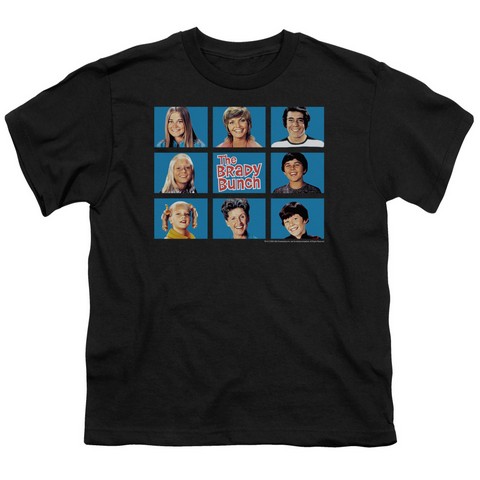 Brady Bunch-Framed - Short Sleeve Youth 18-1 Tee - Black, Extra Large