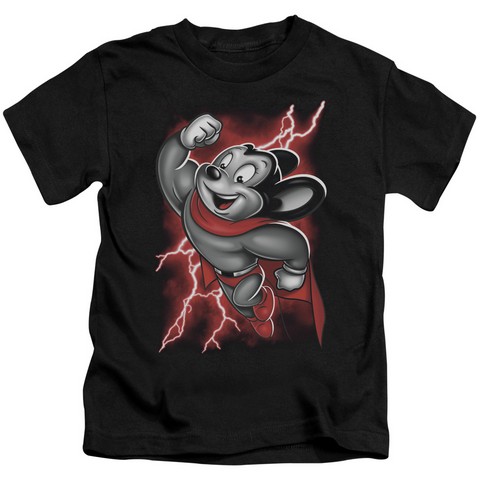 Mighty Mouse-Mighty Storm - Short Sleeve Juvenile 18-1 Tee - Black- Small 4