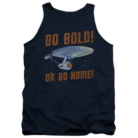 Star Trek-Go Bold - Adult Tank Top - Navy- Large
