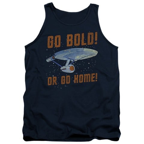 Star Trek-Go Bold - Adult Tank Top - Navy- Extra Large