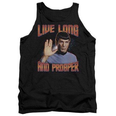 st Original-Live Long And Prosper - Adult Tank Top - Black- Large