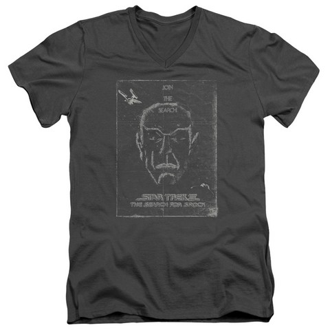 Star Trek-Join The Search - Short Sleeve Adult 30-1 Tee - Charcoal, Medium