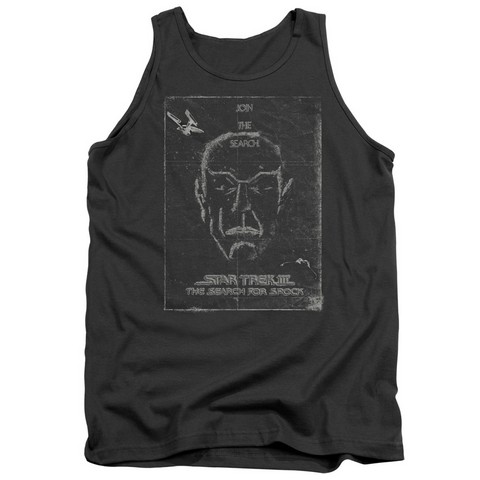 Star Trek-Join The Search - Adult Tank Top - Charcoal- Medium