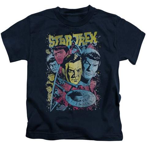 Star Trek-Classic Crew Illustrated - Navy- Small 4