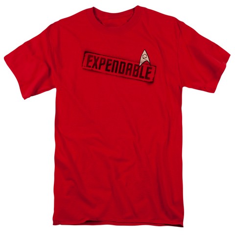 Star Trek-Expendable - Short Sleeve Adult 18-1 Tee - Red- 3X