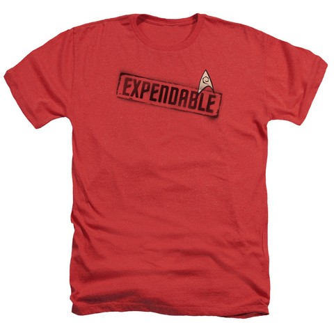 Star Trek-Expendable - Adult Heather Tee - Red- 2X