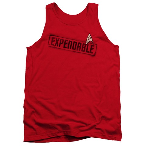 Star Trek-Expendable - Adult Tank Top - Red- 2X