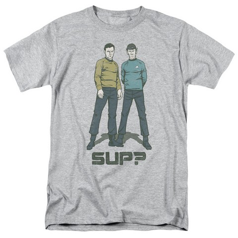 Star Trek-Sup - Short Sleeve Adult 18-1 Tee - Heather- Small