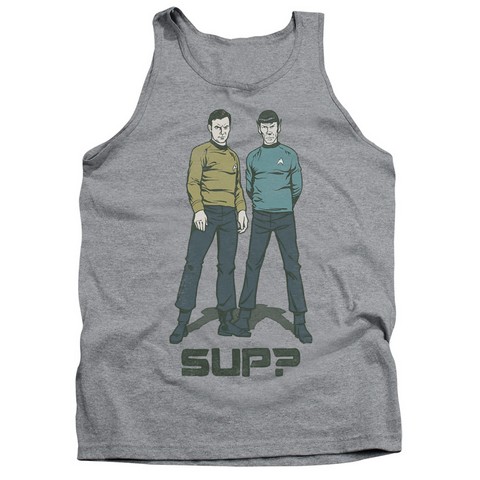 Star Trek-Sup - Adult Tank Top - Heather- Large