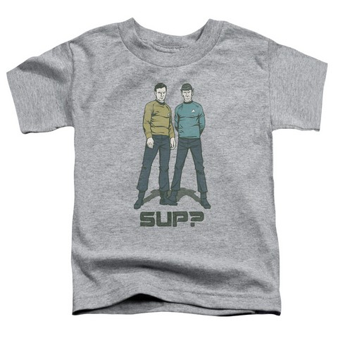 Star Trek-Sup - Short Sleeve Toddler Tee - Heather- Medium 3T