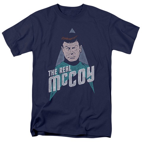 Star Trek-The Real Mccoy - Short Sleeve Adult 18-1 Tee - Navy- 2X