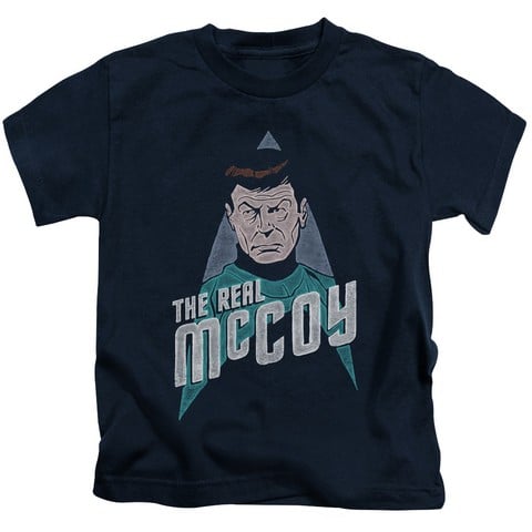 Star Trek-The Real Mccoy - Short Sleeve Juvenile 18-1 Tee - Navy- Large 7
