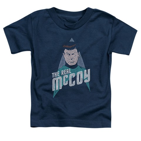 Star Trek-The Real Mccoy - Short Sleeve Toddler Tee - Navy- Small 2T