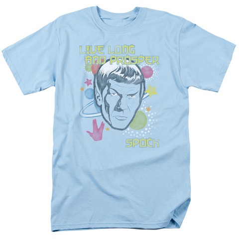 Star Trek-Japansese Spock 18-1 Tee - Light Blue- Small