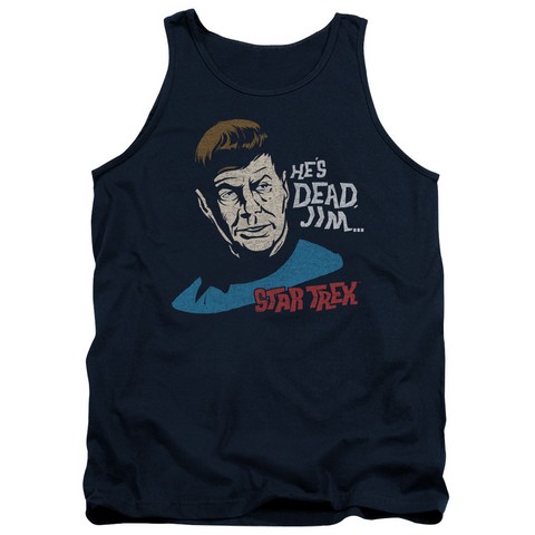 ST-HDJ01-AT-4 Star Trek-Hes Dead Jim Tank Top - Navy - Extra Large
