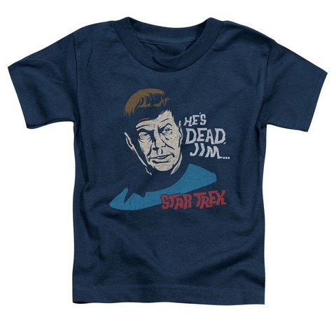 Star Trek-Hes Dead Jim - Navy- Small 2T