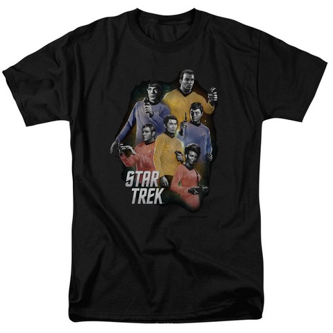 Star Trek-Galaxy Glow - Short Sleeve Adult 18-1 Tee - Black- Medium
