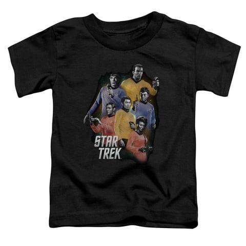 Star Trek-Galaxy Glow - Short Sleeve Toddler Tee - Black- Medium 3T