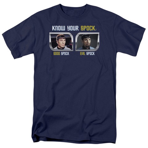 st Original-Know Your Spock - Short Sleeve Adult 18-1 Tee - Navy- 2X