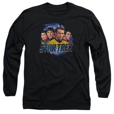 Star Trek-The Boys - Long Sleeve Adult 18-1 Tee - Black- Medium