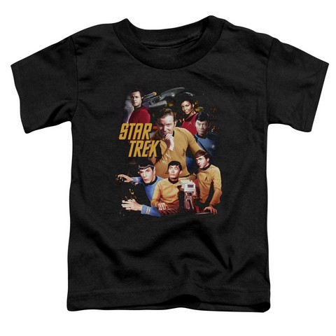 Star Trek-At The Controls - Short Sleeve Toddler Tee - Black- Medium 3T