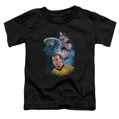Star Trek-Among The Stars - Short Sleeve Toddler Tee - Black- Medium 3T