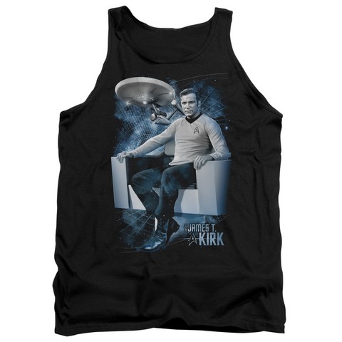Star Trek-Captains Chair - Adult Tank Top - Black- Medium