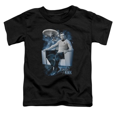 Star Trek-Captains Chair - Short Sleeve Toddler Tee - Black- Small 2T
