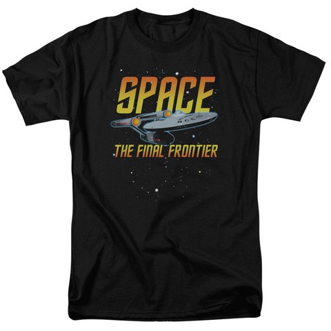 Star Trek-Space - Short Sleeve Adult 18-1 Tee - Black- Extra Large