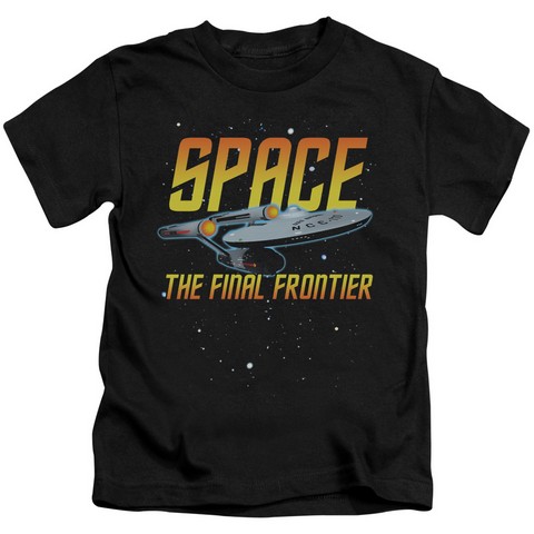 Star Trek-Space - Short Sleeve Juvenile 18-1 Tee - Black- Small 4