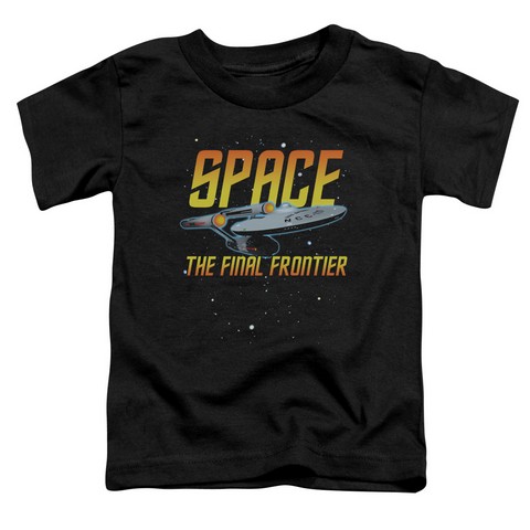 Star Trek-Space - Short Sleeve Toddler Tee - Black- Medium 3T