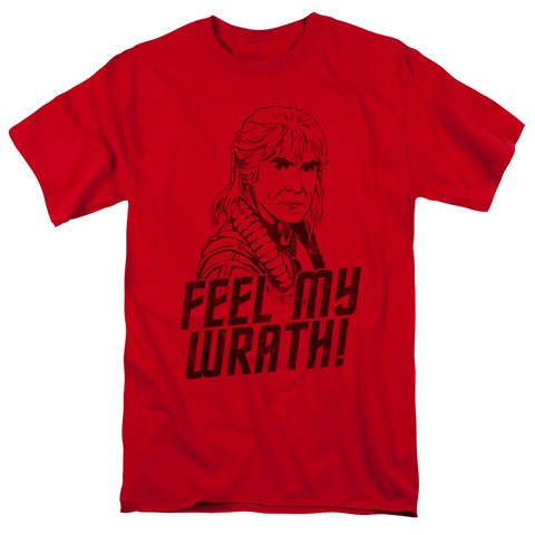 Star Trek-My Wrath - Short Sleeve Adult 18-1 Tee - Red- Extra Large