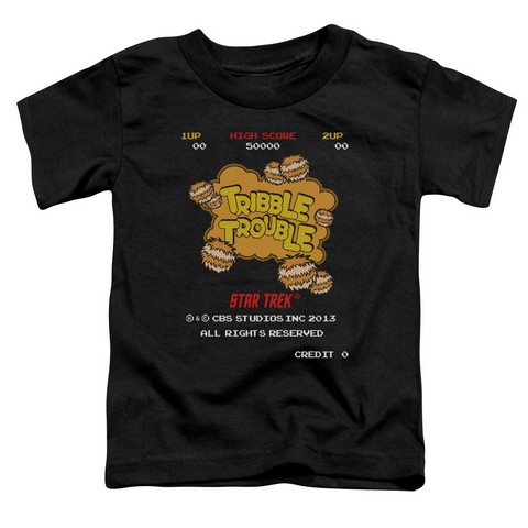 Star Trek-Tribble Trouble - Short Sleeve Toddler Tee - Black- Medium 3T