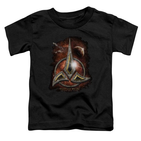 Star Trek-Klingon Crest - Short Sleeve Toddler Tee - Black- Medium 3T