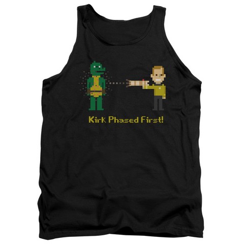 Star Trek-Kirk Phased First - Adult Tank Top - Black- Small