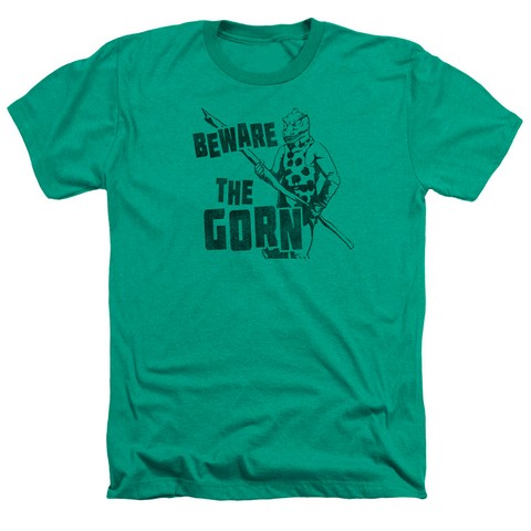 Star Trek-Beware The Gorn - Adult Heather Tee - Kelly Green- Extra Large -  Trevco, CBS1180-HA-4