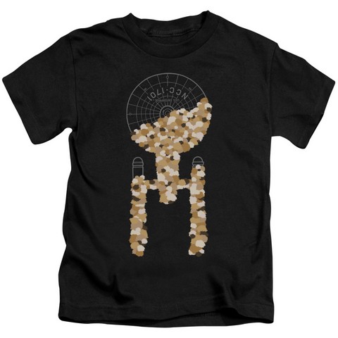 Star Trek-Tribble Takeover - Short Sleeve Juvenile 18-1 Tee - Black- Medium 5-6