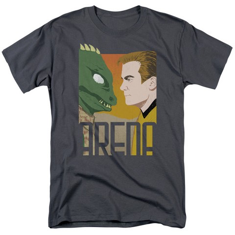 Star Trek-Arena - Short Sleeve Adult 18-1 Tee - Charcoal- Medium