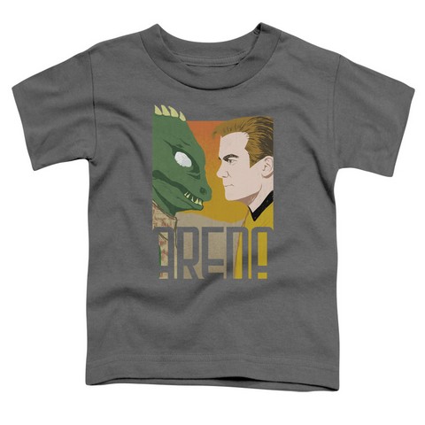 Star Trek-Arena - Short Sleeve Toddler Tee - Charcoal- Medium 3T