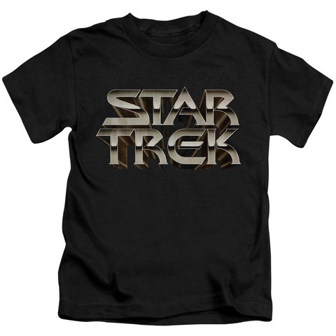 Star Trek-Feel The Steel - Short Sleeve Juvenile 18-1 Tee - Black- Medium 5-6