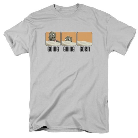 Star Trek-Going Going Gorn - Short Sleeve Adult 18-1 Tee - Silver- Medium