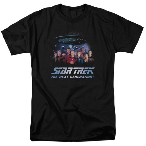 Star Trek-Space Group - Short Sleeve Adult 18-1 Tee - Black- Extra Large